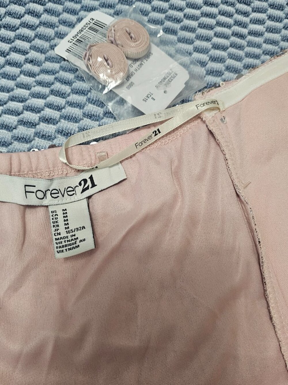 NEW Forever21 Pink Silver Sequin Strapless Wedding Cocktail Mini Dress - Sz Med - Picture 4 of 6